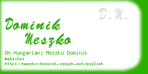 dominik meszko business card